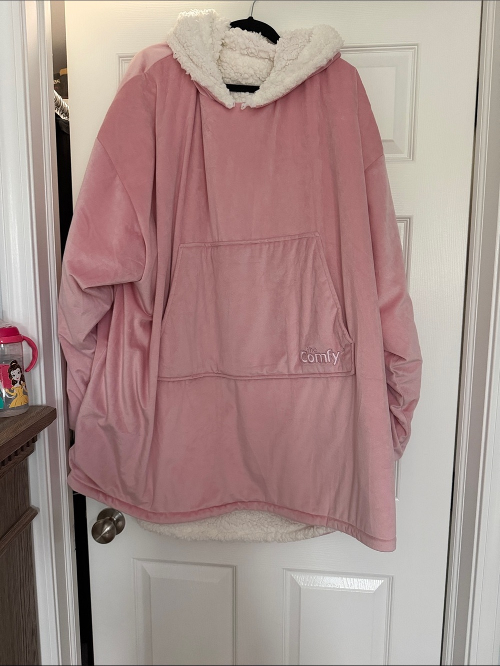 Plush Pink Sherpa-Lined Hoodie Cowl